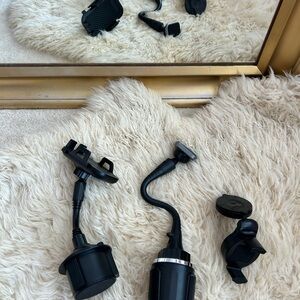3 Phone holders for car cup holders and window